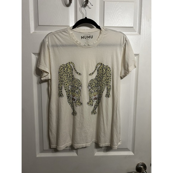 Show Me Your Mumu XS Short Sleeve Dancing Leopard Graphic T Shirt Organic Cotton - Picture 6 of 9